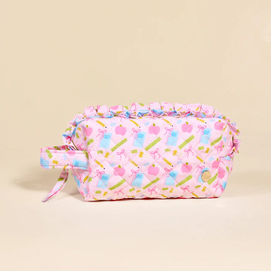 The Darling Effect | Essentials Quilted Cosmetic Pouch in School's In Session