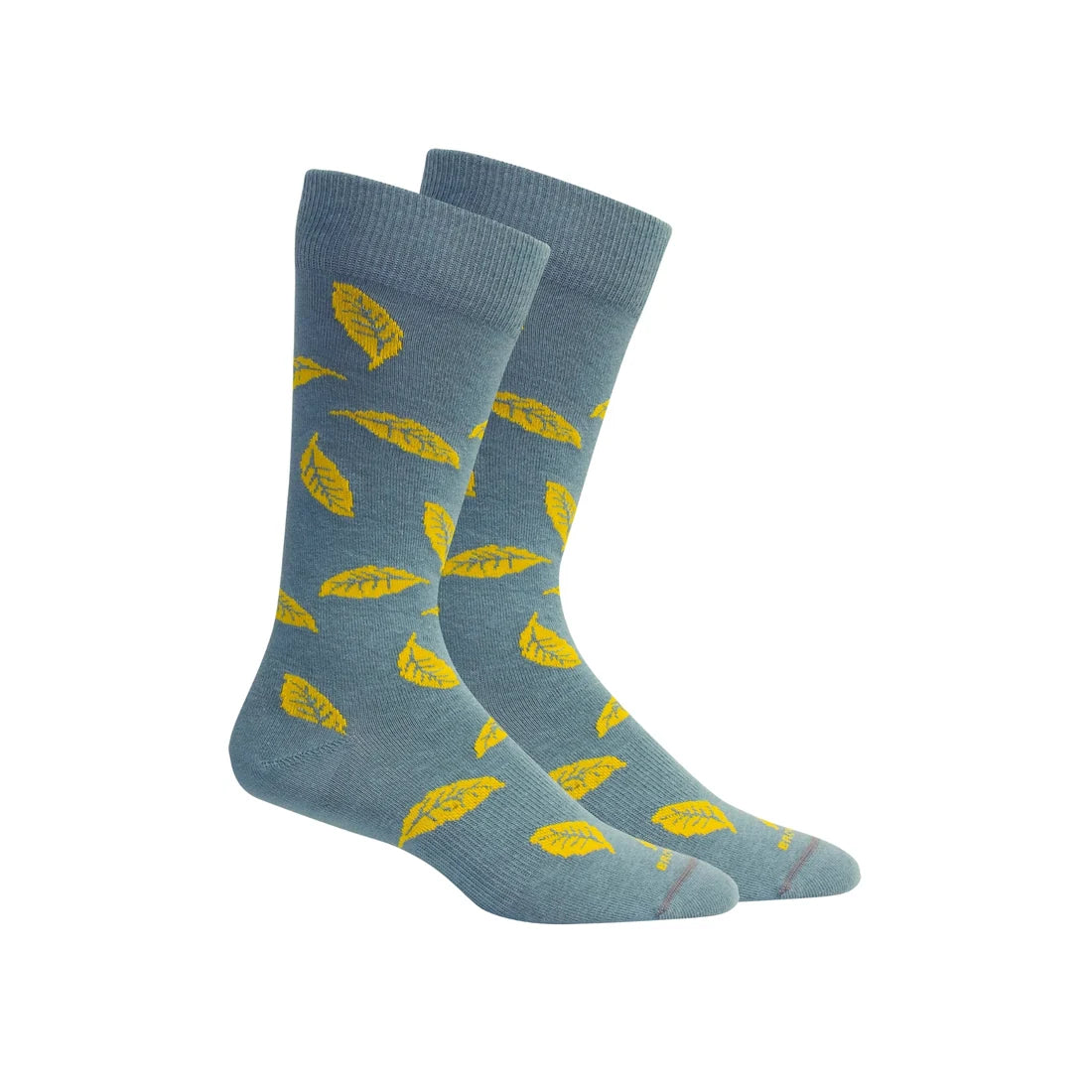 Brown Dog | Yancey Crew Socks in Bluestone