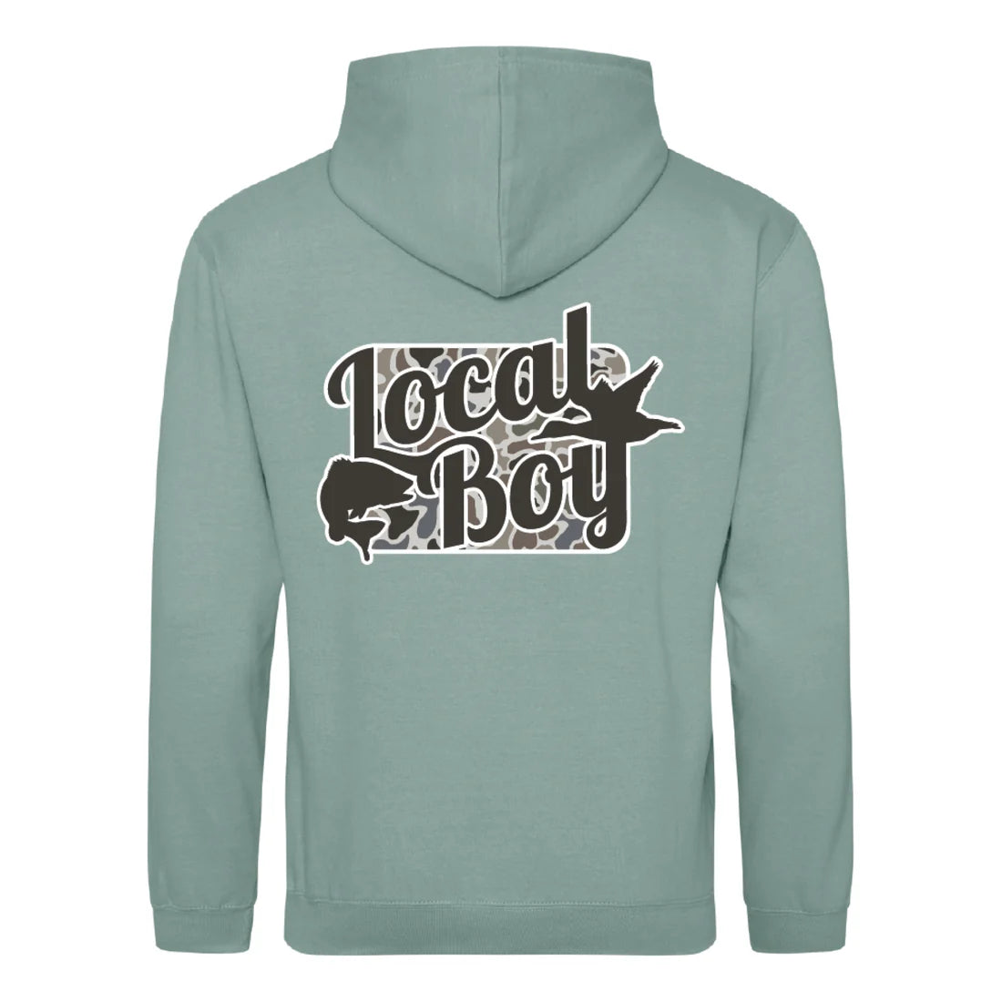 Local Boy Youth Brushwood Hoodie - Open Season in Dusty Green