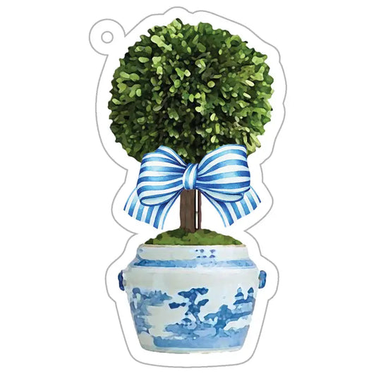 Stripe Topiary Tree Die-Cut Gift Tags