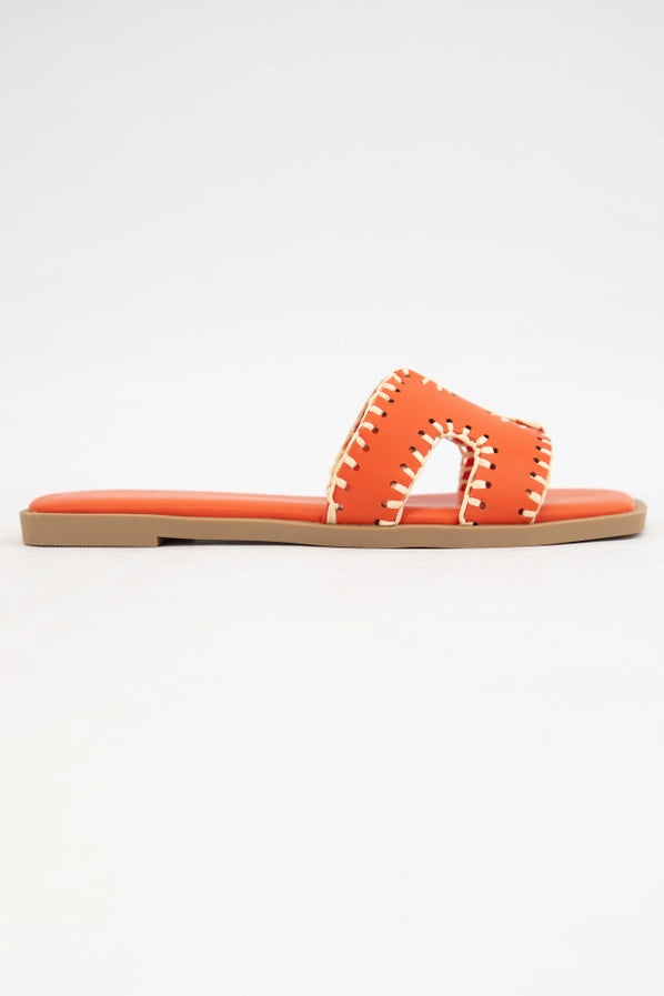 The Finley Sandals in Orange