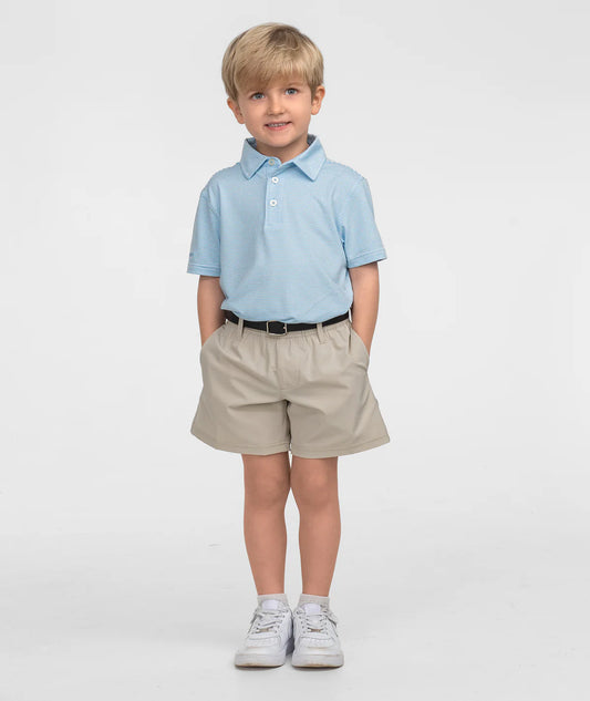Southern Shirt Company | Youth Boys Heather Madison Polo in Alaskan Blue