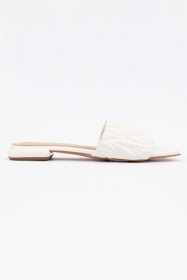 The Lacy Sandals in White