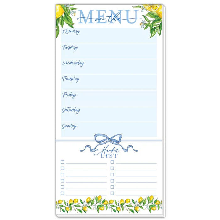 Menu/Market List Lemon Branches Large Notepad