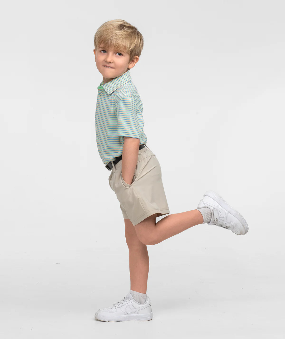 Southern Shirt Company | Youth Boys Crestline Striped Polo in Tropical Twist