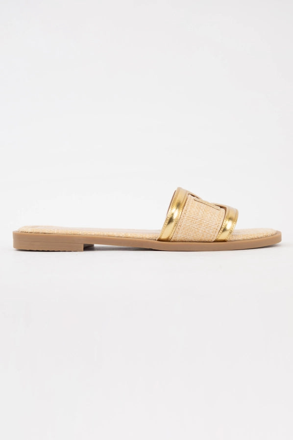 The Rachel Sandals in Gold