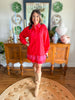 Ruby Petal Mini Dress