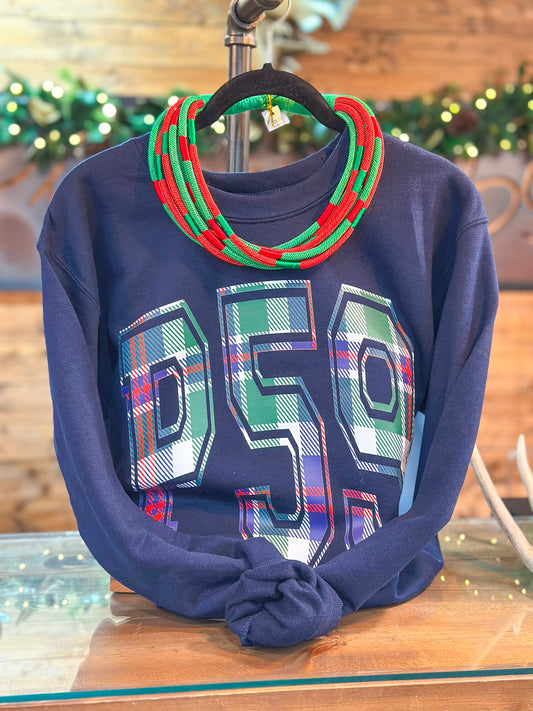 Plaid P59 Navy Sweatshirt