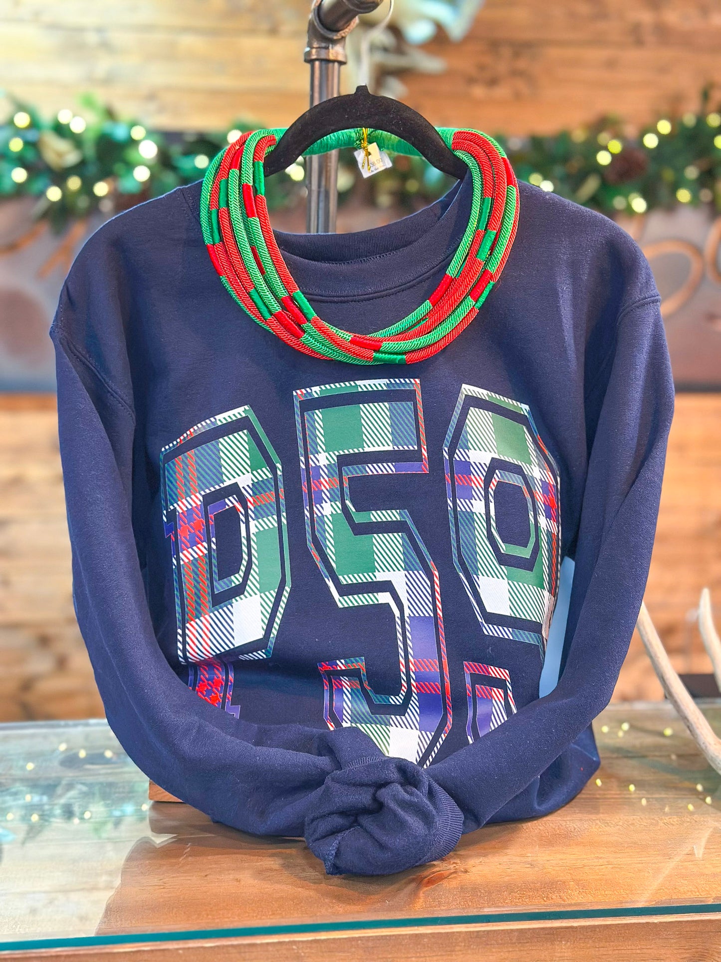 Plaid P59 Navy Sweatshirt