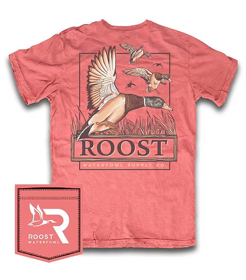 Roost Mallard Pitching T-Shirt in Watermelon