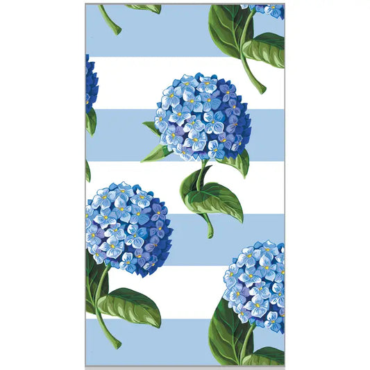 Paper Guest Towels | Hydrangeas Stripe