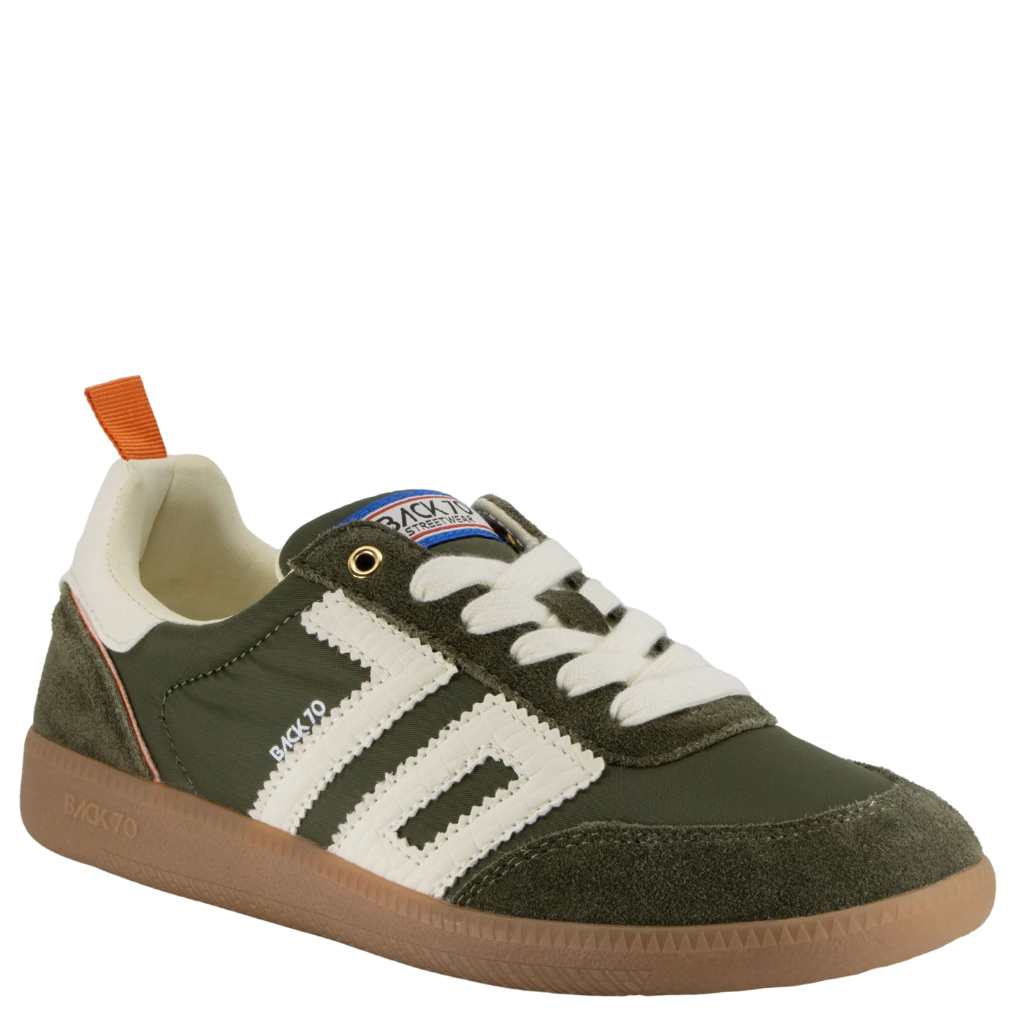 Back 70 Ghost in Olive Orange Milk Sneakers