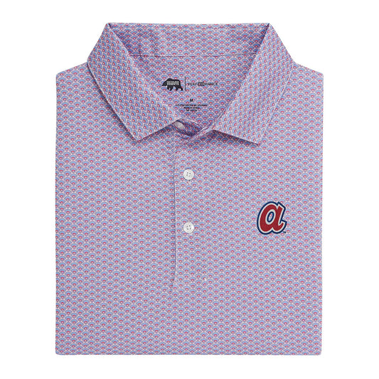 Onward Reserve Atlanta Braves Cooperstown Home Team Printed Polo - Sky