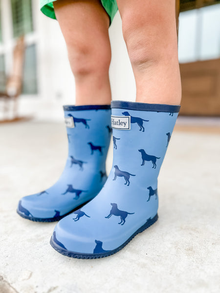 Boys Preppy Dog Packable Rain Boots Plantation 59