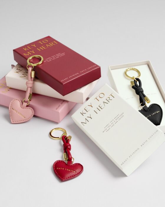 Katie Loxton | Key to my Heart Gift Boxed Keyring in Black