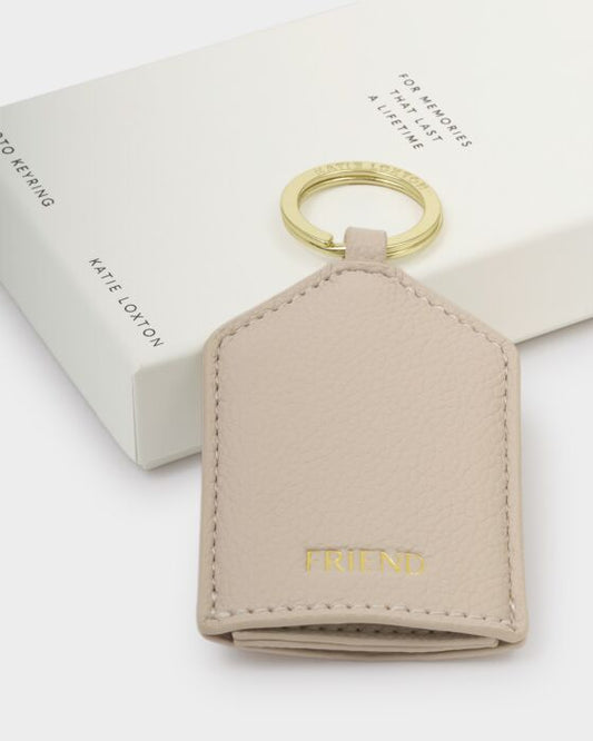 Katie Loxton | Boxed Photo Keychain in Oyster - Friend