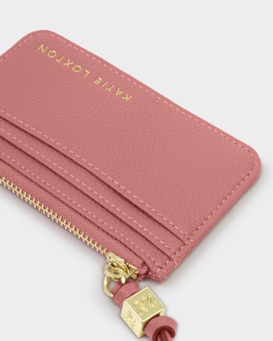 Katie Loxton | Gift Boxed Suedette Coin & Card Holder in Raspberry Pink