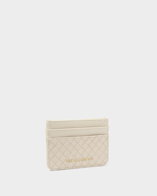 Katie Loxton | Nova Woven Texture Card Holder in Off White