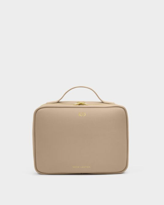Katie Loxton | Hanging Makeup & Toiletry Bag in Light Taupe