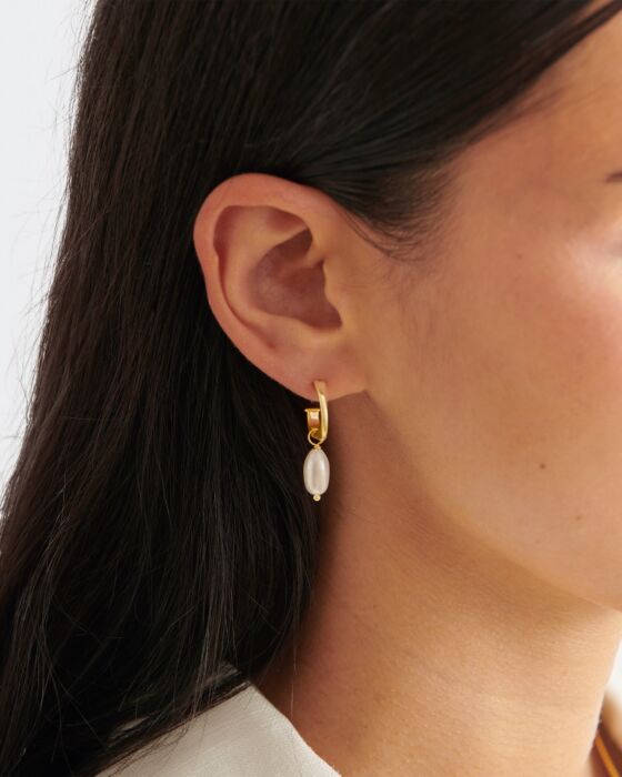 Katie Loxton | Pearl Lustre Hoop Earrings