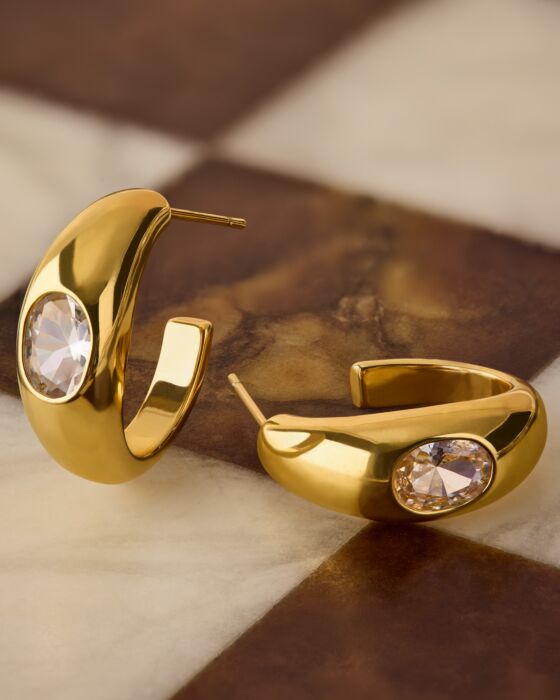 Katie Loxton | Ayla Waterproof Gold Hoop Earrings