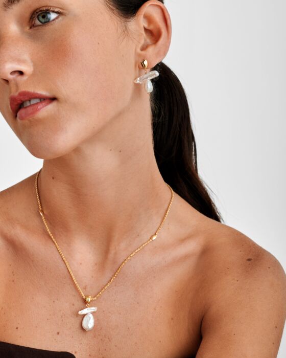 Katie Loxton | Sol Pearl Waterproof Gold Necklace