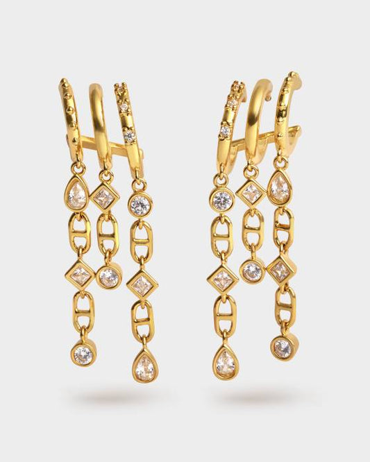 Katie Loxton | Champagne Hour Drop Hoop Earrings