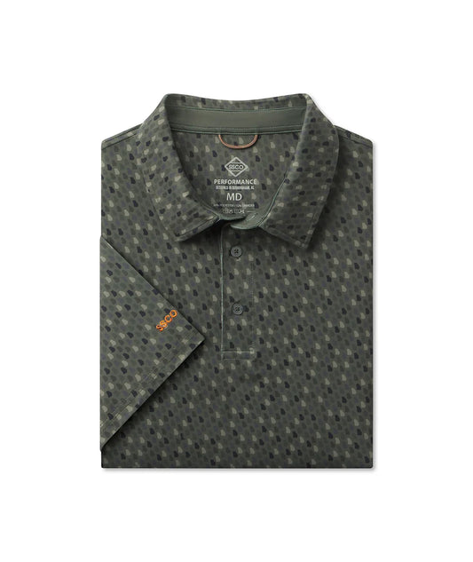 Southern Shirt Company | Southern Sportsman Printed Polo in Georgia Pine