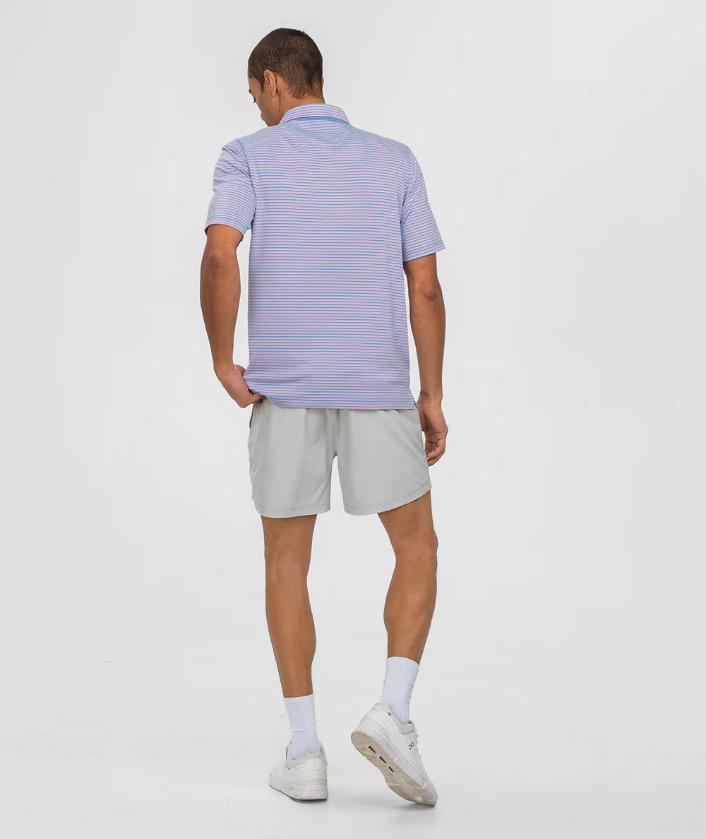Southern Shirt Company | Crestline Stripe Polo in Rocket Pop
