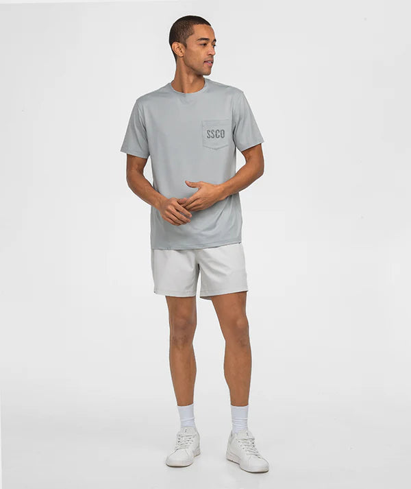 Southern Shirt Company | Camo Badge Performance Short Sleeve Tee in Mackerel