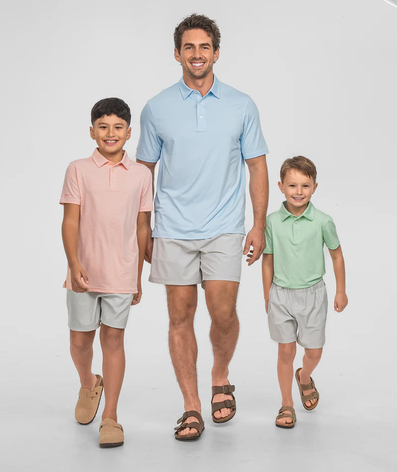 Southern Shirt Company | Heather Madison Stripe Polo in Alaskan Blue