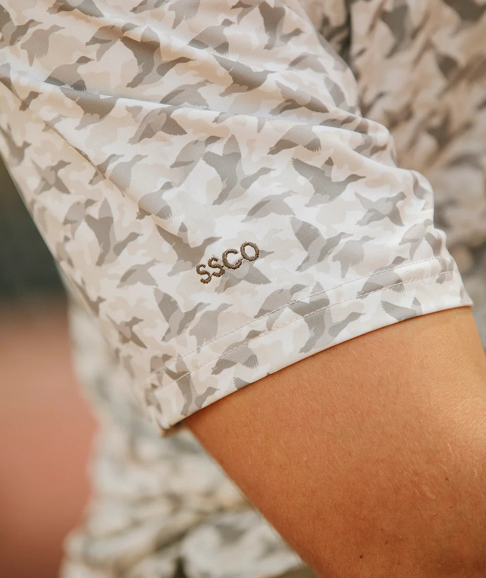 Southern Shirt Company | Mallard Mirage Printed Polo in Mirage