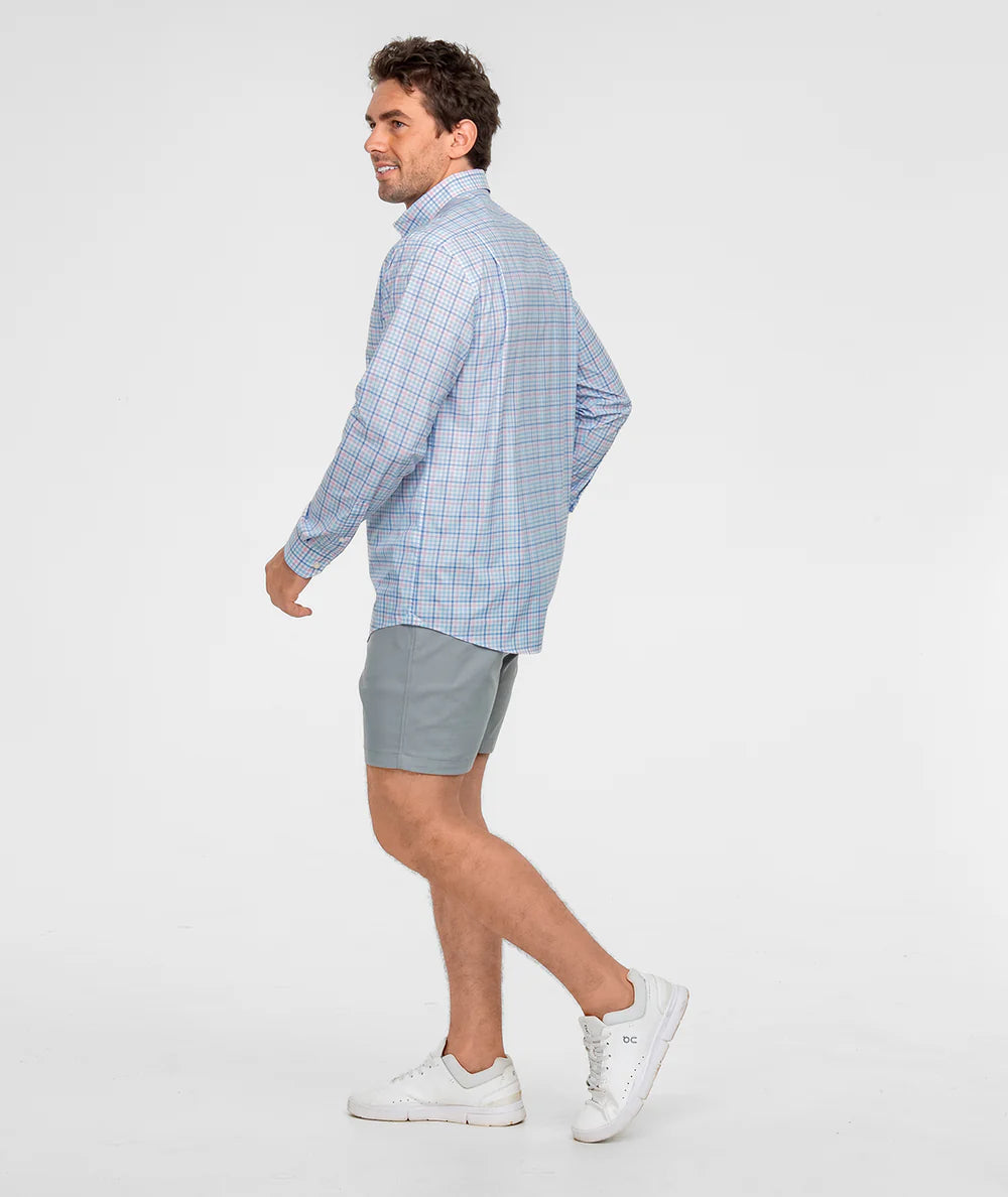 Southern Shirt Company | Samford Check Long Sleeve Button Down in Hydrangea