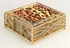 Gold Lunch Napkin Caddy in Gold Leaf