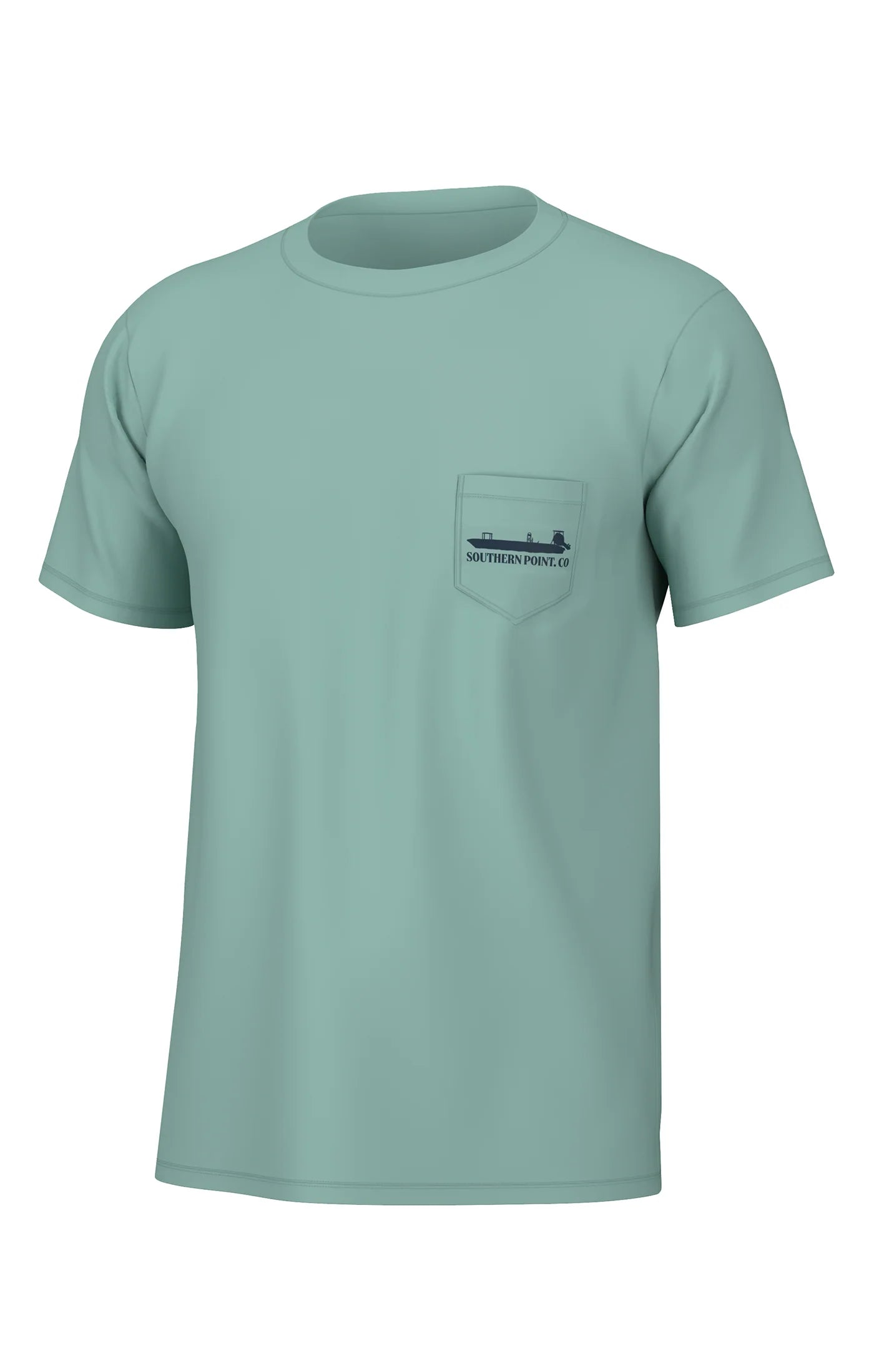 Southern Point Skiff Skipper SS Tee in Emerald Coast