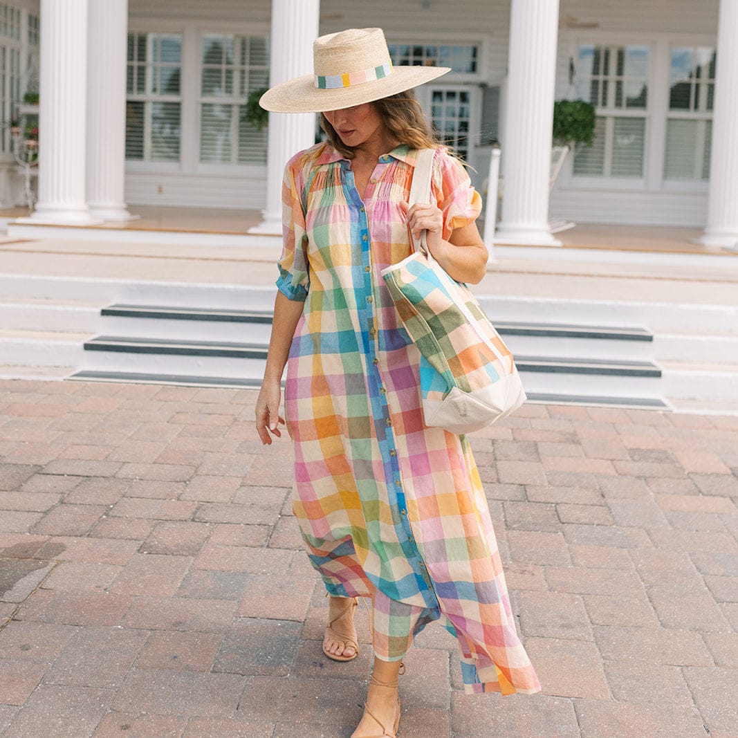Sunshine Tienda | Rainbow Plaid Oasis Dress