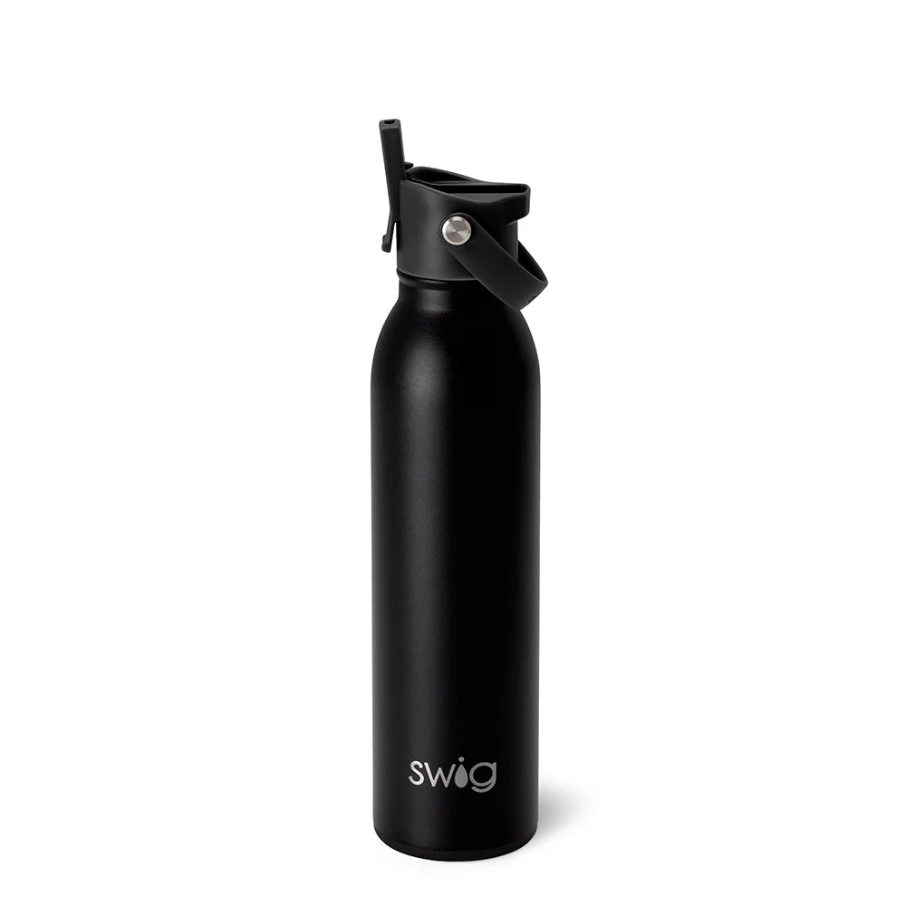 Black Flip + Sip Water Bottle 20oz