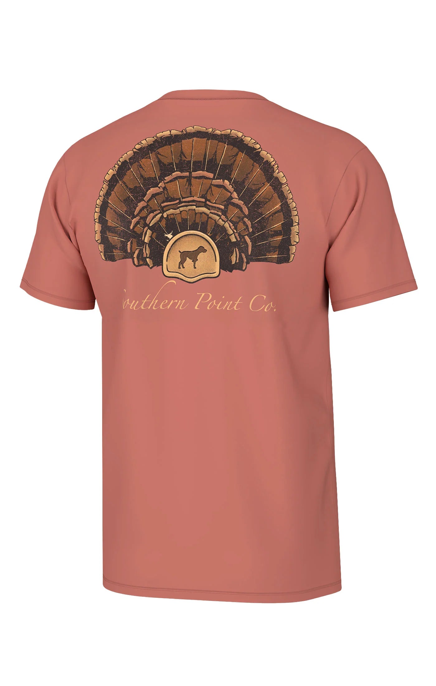 Southern Point Turkey Fan Mount SS Tee in Burnt Sienna