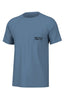 Southern Point Turkey Feather Trio SS Tee in Captain Blue