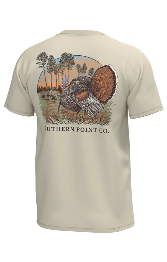 Southern Point | Youth Strutting Turkey T-Shirt in Cloud Cream