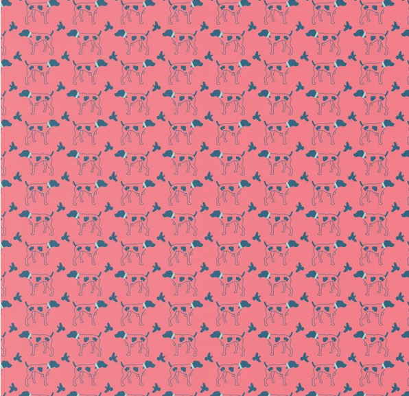 Southern Point Patterned Trunk in Greyton Coral