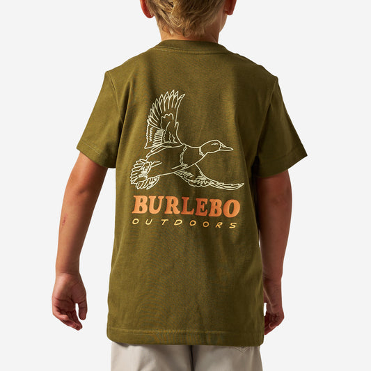 Burlebo | Youth Duck Wild T-Shirt in Hunter Green