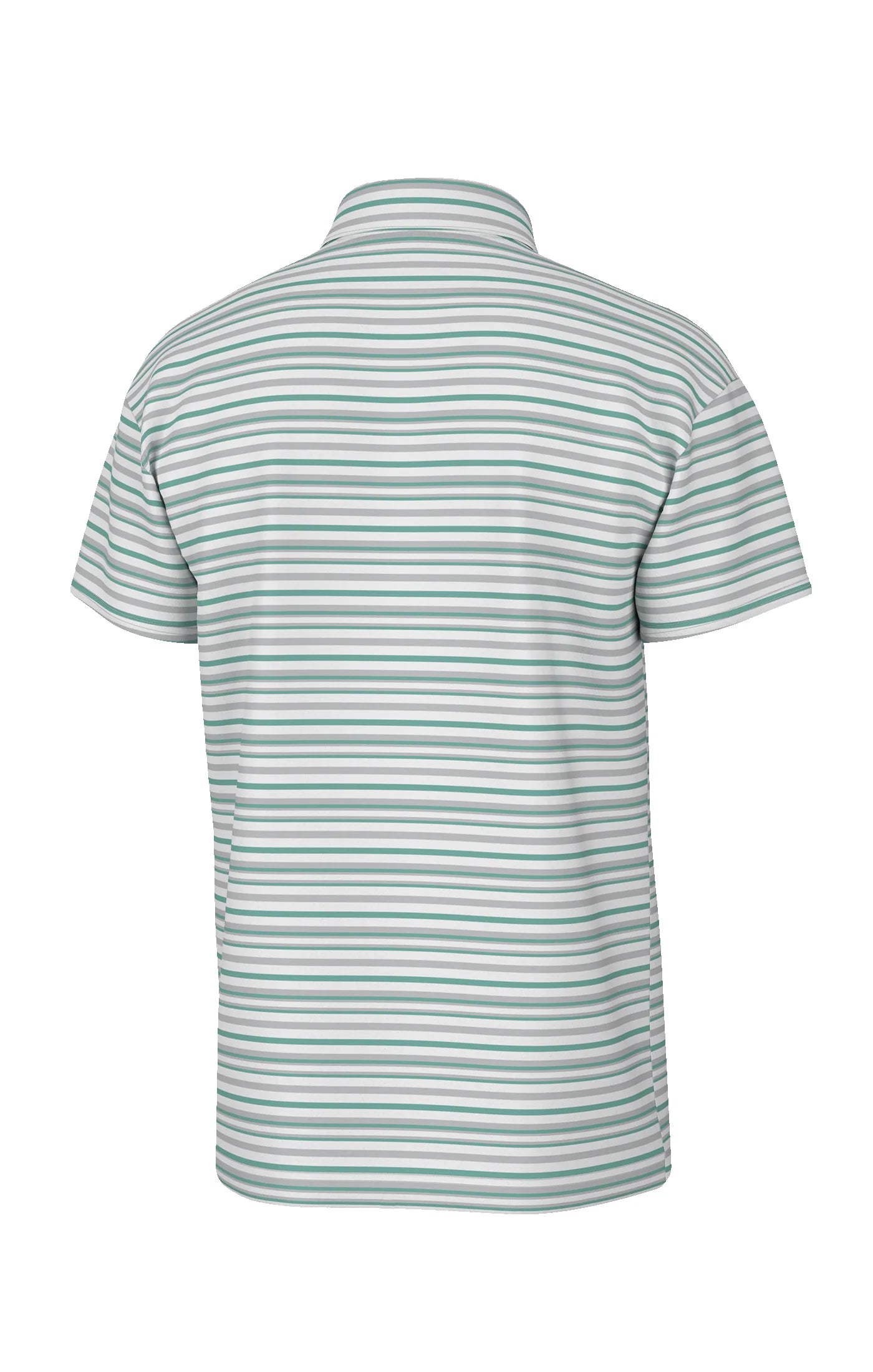 Southern Point Youth Valley Stripe Performance Polo in Emerald Coast