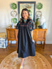 Desert Bloom Maxi Dress in Black