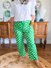Prep Rally Dot Pants in Kelly Green