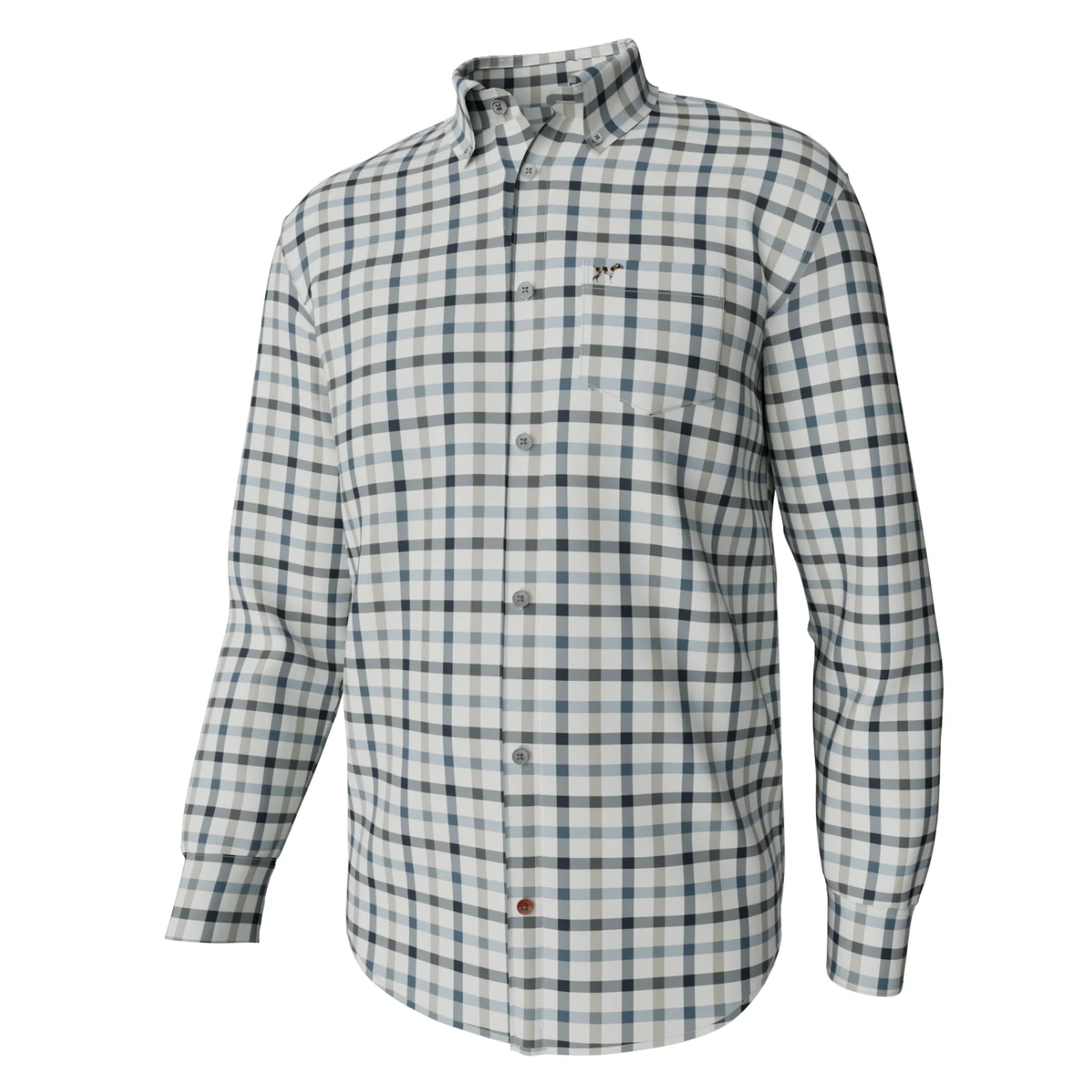 Southern Point | Hadley Luxe Button Down in Burke Tattersall - Laurel Oak