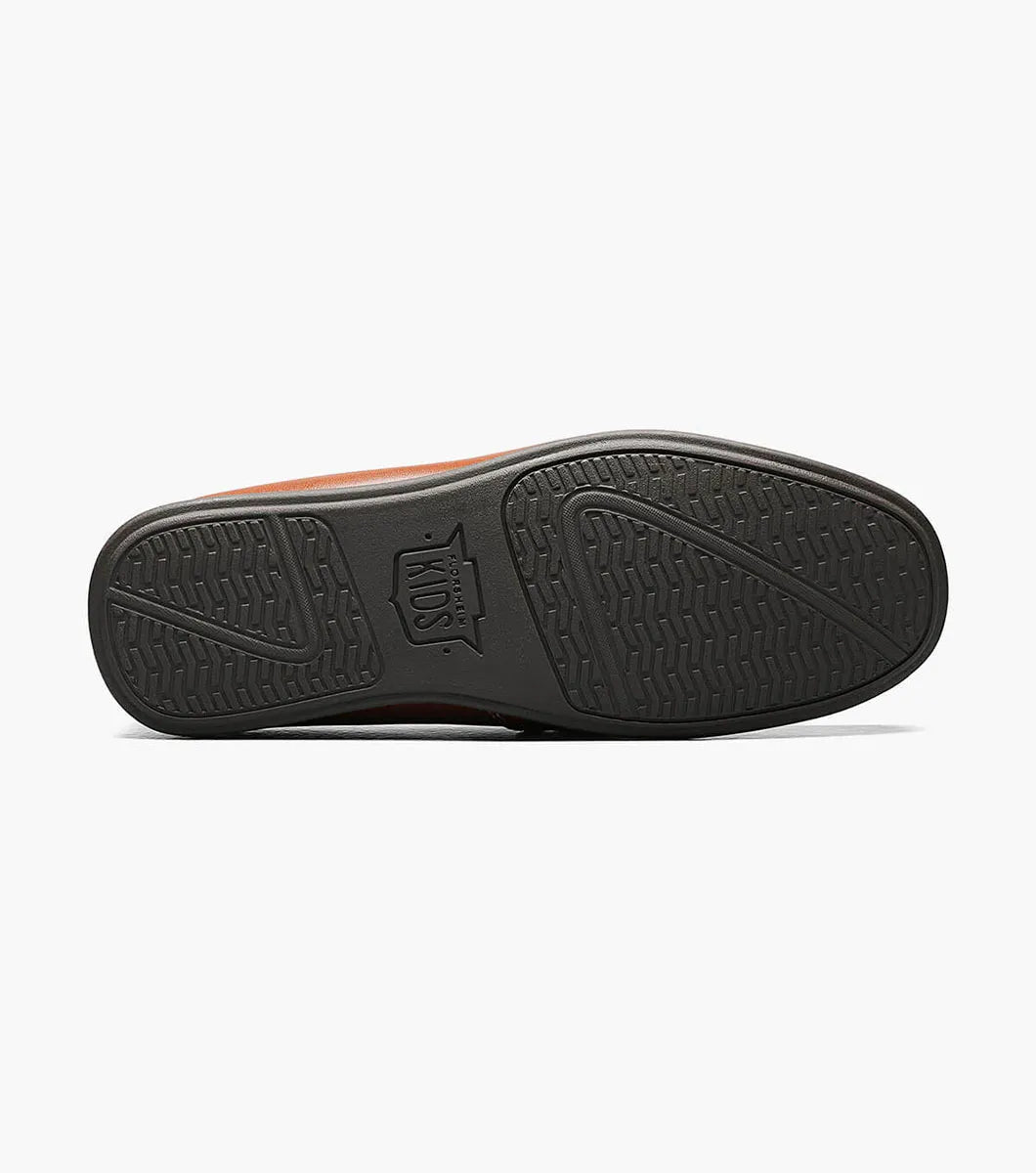 Florsheim | Jasper Jr. Boys Moc Toe Penny Driver in Saddle Tan