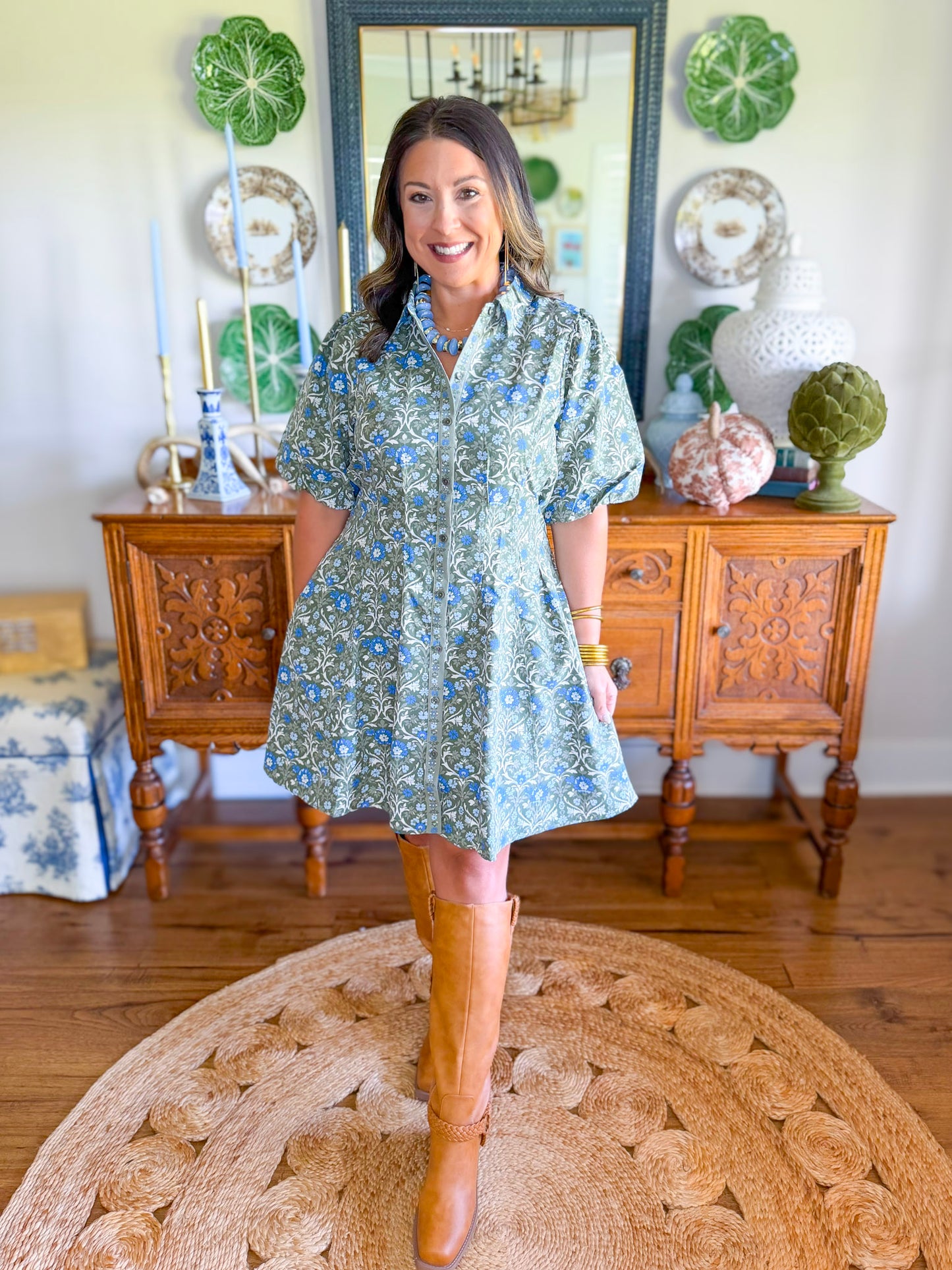 Mary Square | Rory Mini Dress in Olive