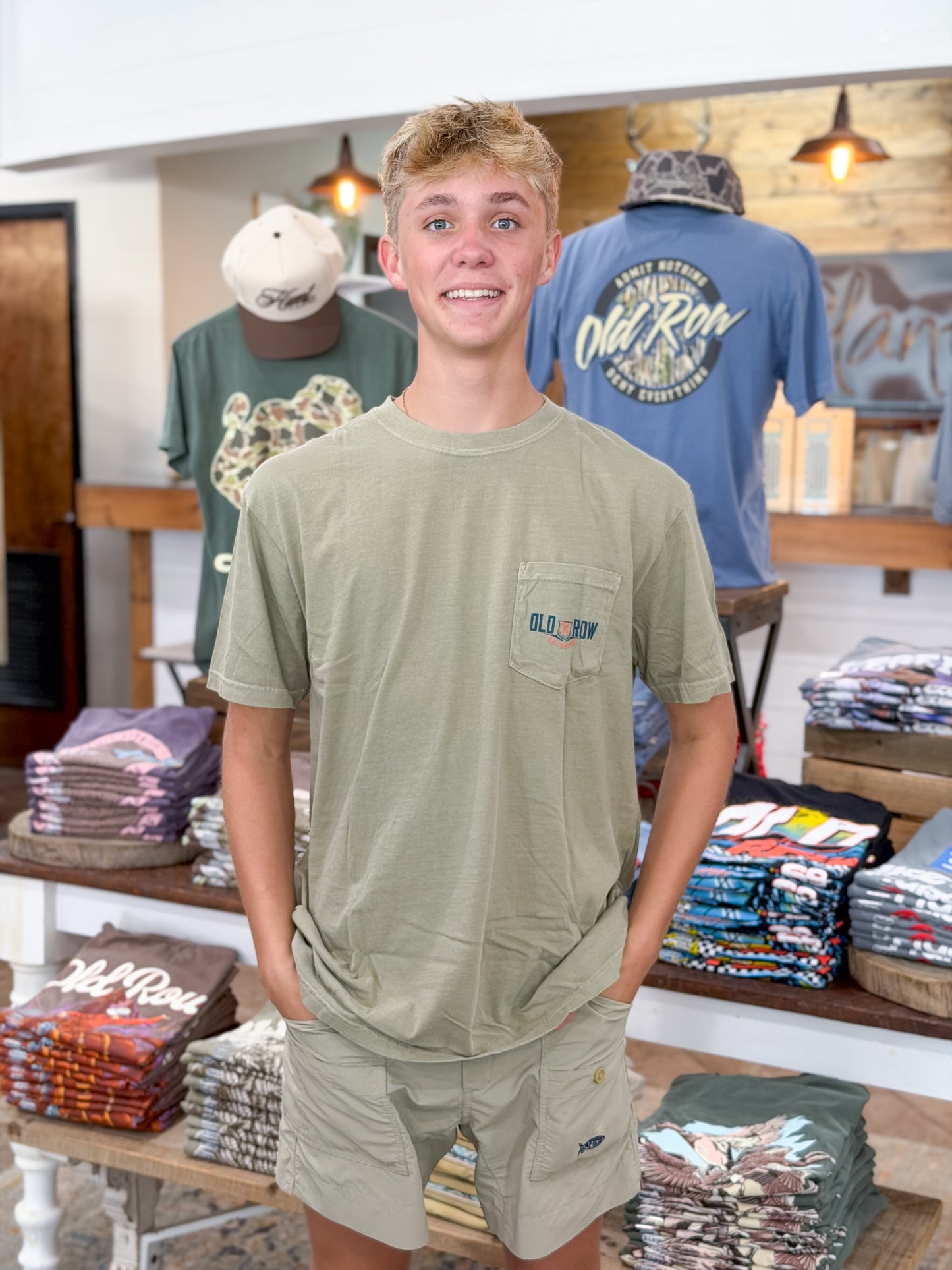 Old Row | Outdoors Shells T-Shirt in Tan