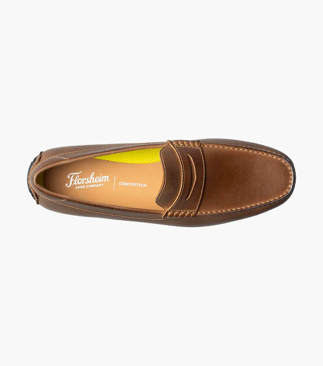 Florsheim | Motor Moc Toe Penny Driver in Brown Chocolate